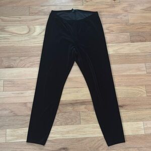 EILEEN FISHER | velvet pull on ankle legging pant | black | size MP